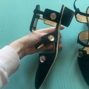 Charlotte Olympia strappy gem heeled flats